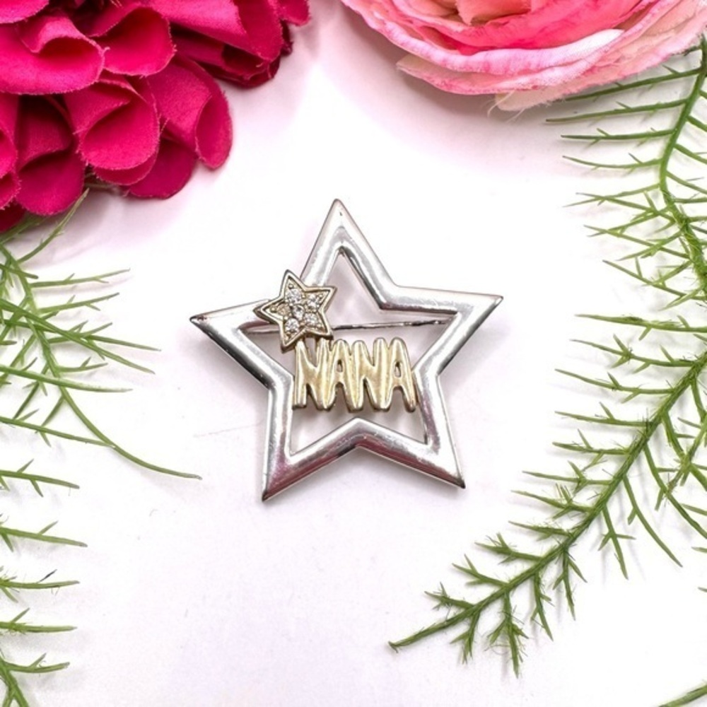 NANA⚜️Brushed Silver Star Brooch